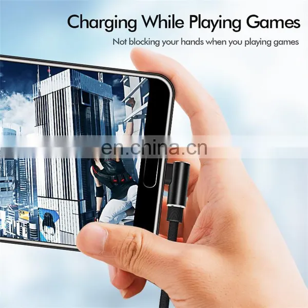 High Quality 90 Degree Quick Charger Usb Cable Fast Charging Type C Data Cables For IPhone/Android photo-4