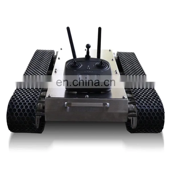IP65 Waterproof Stainless Steel Small Size Portable Rubber Track Platform Remote Crawler Robot Chassis photo-3