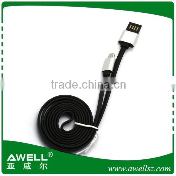 Gold Supplier 5 Wire Noodle Micro Usb Cable , Braided Micro Usb Flat Cable Made in China photo-3