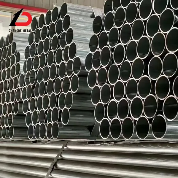 Customized Size Structure Gi Round Pipe Scaffolding Hollow Section Iron Steel Tube photo-3