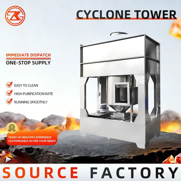 Energy Saving Cyclonic Washing Tower No Filter Clog Industrial Sticky Dust Purification Equipment photo-2