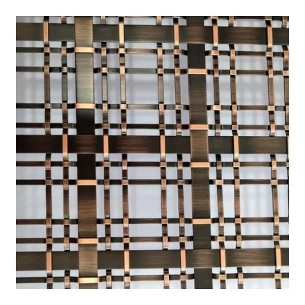 Stainless Steel Decorative Crimped Wire Mesh / Woven Metal Curtain Mesh (plain Weave) for Interior Decoration. photo-2