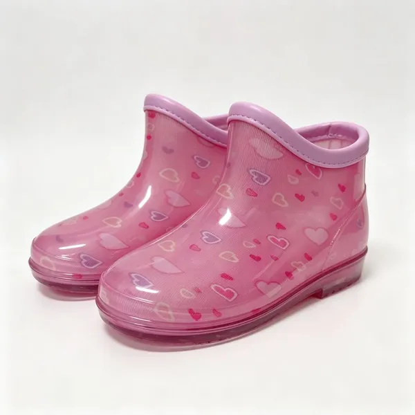 Proshield Work Kids Short Ankle Rain Boots, Cute Printed Waterproof Rain Footwear for Boys & Girls, 4 Patterns Available, OEM & ODM