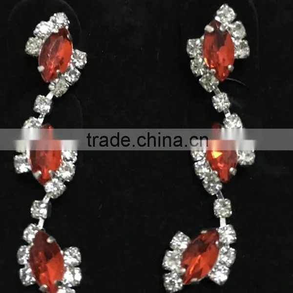 Factory Wholesale 2016 New Design Red Crystal Rhinestone Jewelry Set Supplier's Choice photo-4