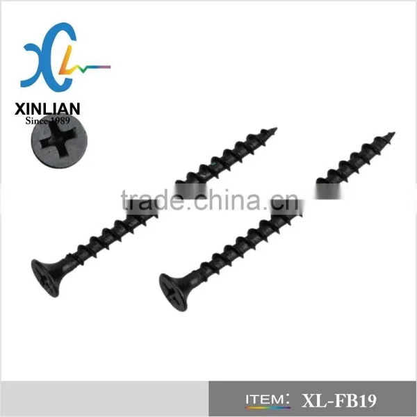 wide thread /coarse thread drywall screw ,black phosphated 3.5*25