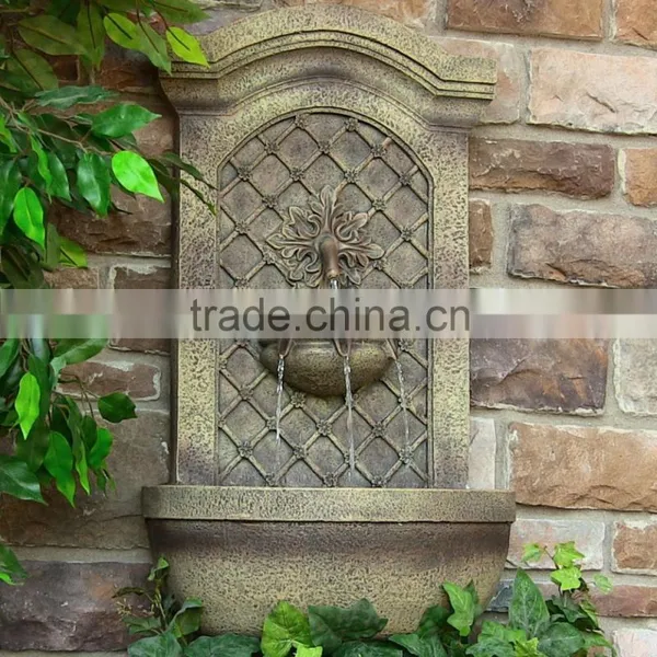 Rosette Leaf Outdoor Wall Hanging Fountain