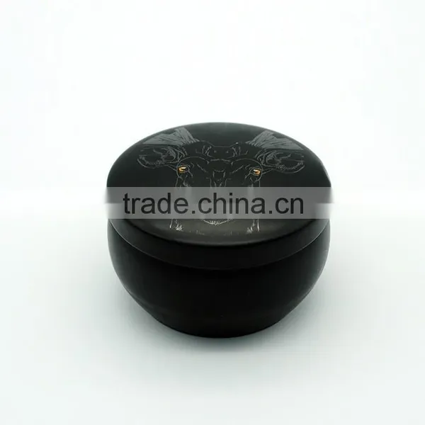 Black Travel Tin Candle/Aroma Tin Candle/Tin Metal Candle/Tins Massage Candle photo-4