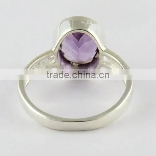 Energe Bloom Amethyst Ring, Wholesale Silver Jewelry, Indian Silver Jewelry photo-4