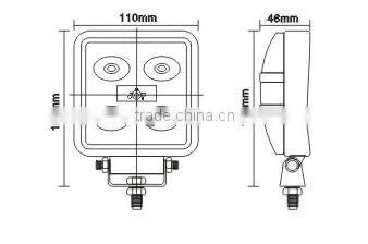 15W IP67 Square Jeep/Truck/ATV Off Road Vehicle LED Work Light Lamp photo-3