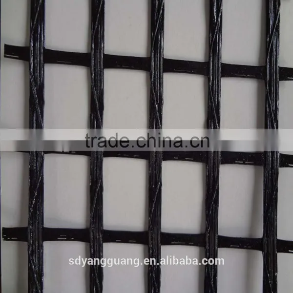 Oil-soluble PVC High Strength Uniaxial Warp-knitting Polyester Geogrid photo-4