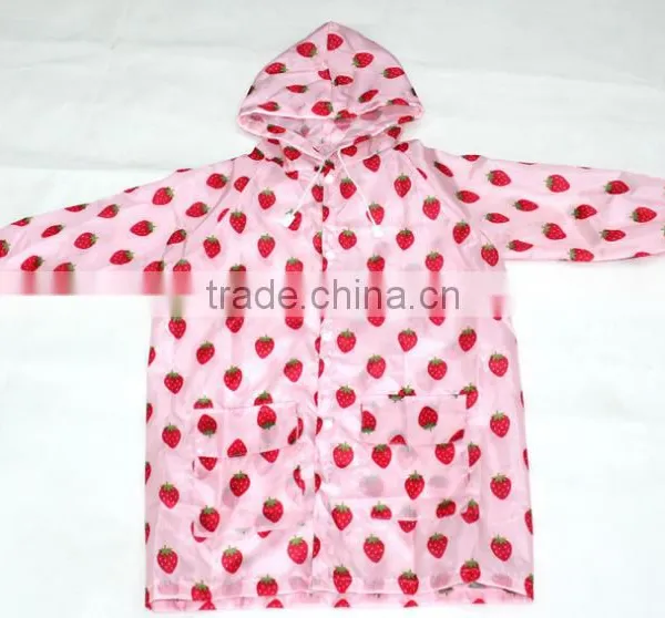 PU Fabric Rain Jacket Print Logo in Raincoats Wholesale photo-3