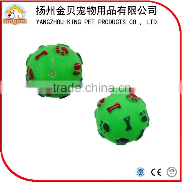 Eco Friendly Squeaky Color Rubber Vinyl Ball Dog Toy With Sounding photo-4