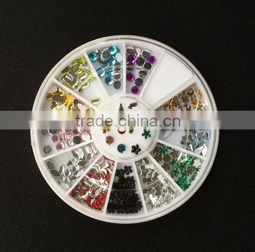 Colorful and Come in a Wide Variety and Assorted Colors Flat Back Facet Rhinestones Wheels 3D Nail Art Decorations photo-4