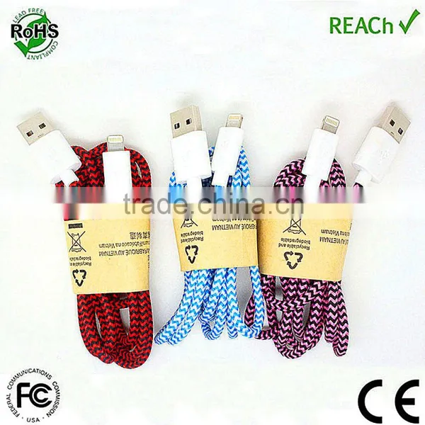 Mobile Phone Accessories Nylon Colorful Micro Braided Usb Cable photo-2