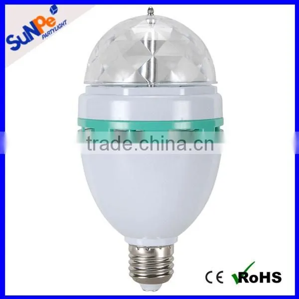 12V OEM E27 White Self-Rotating LED Disco Light Bulb For Home Party Light Night photo-2
