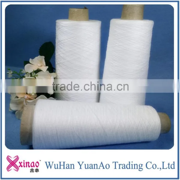 Raw White Polyester Yarn Bright Virgin Yarn photo-3