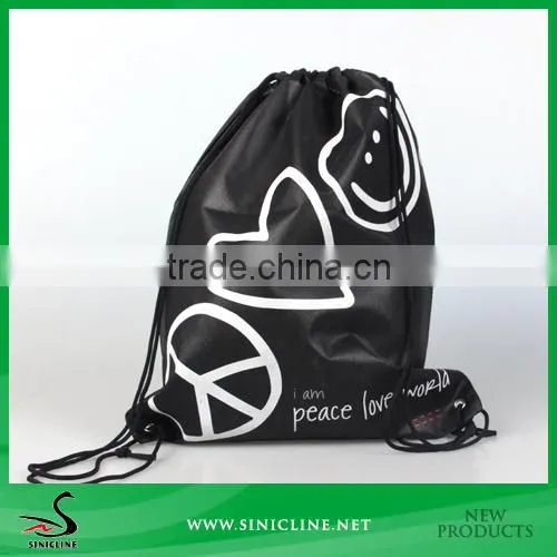 Sinicline Customized Non-woven Drawstring Bag With Glossy Finish photo-4