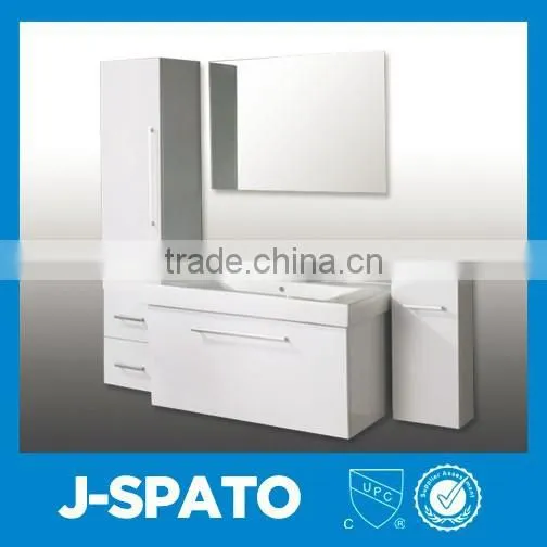 2016 Solid Wooden Double Basin Vanity Bathroom Modern PVC Cabinets JS-C008 photo-4