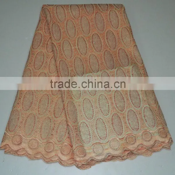 2015 Elegant African Swiss Voile Cotton Lace African Big Lace Fabrics for Evening Dress Lace photo-6