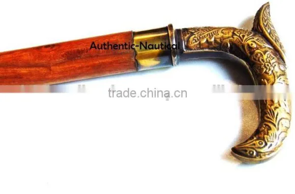 ANTIQUE VINTAGE BIRD HANDLE WALKING CANES-DECORATIVE CANES-BEAUTIFUL WALKING CANES Wk1175 photo-2