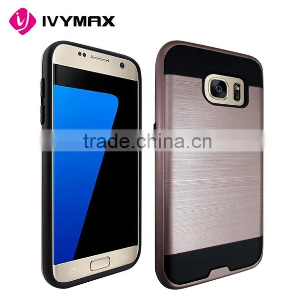 IVYMAX Luxury Brushed Design Soft TPU+PC Case Cover For Samsung Galaxy S7 G930 Phone photo-5