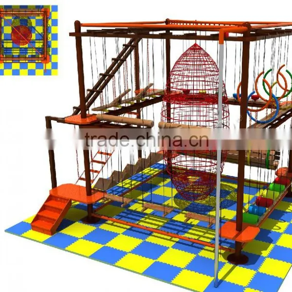 Kids and Adults Obstacle Course Ropes Indoor Adventure Playground Quality Choice photo-2