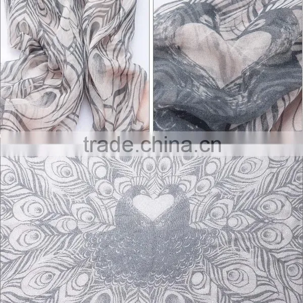 Women High Quality Fashion Printing All March Long Scarf photo-3