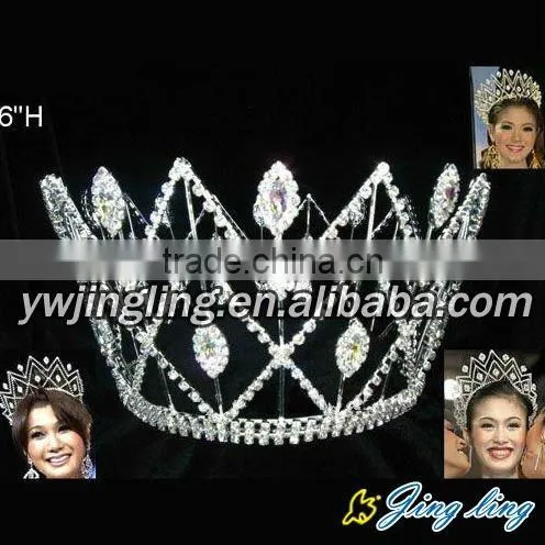 Rhinestone Round Tiara Crown Pageant Tiara
