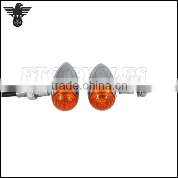 Antique Style Chrome Bullet LED Winker Turn Light for Triumph Scrambler photo-5