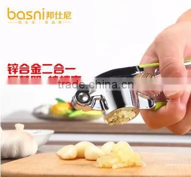 Basni Home Peeling Garlic Garlic Press Garlic Ginger Garlic Zinc Alloy Electroplating Kitchen Gadgets