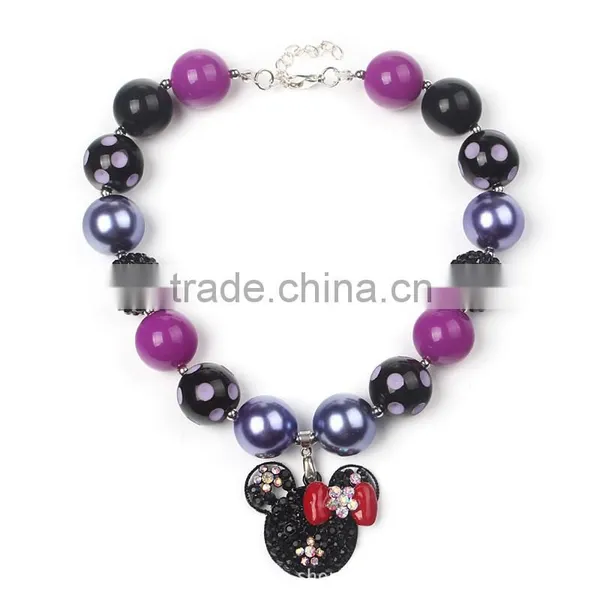 2016 Ruby Beaded Baby Doll Pendant Necklace photo-2