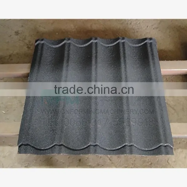 FX Stone Chip Coated Metal Roof Tile Sheet Roll Forming Machine photo-6