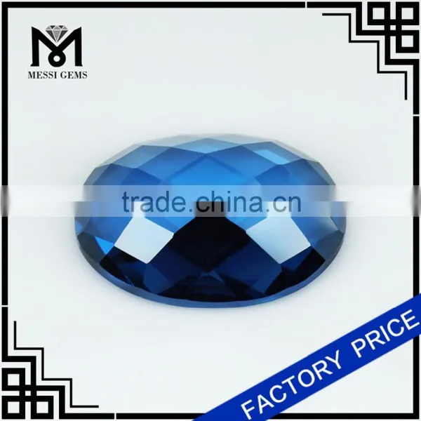 Messi Gems Hotsale Product Oval 10 x 14 120# Blue Synthetic Spinel photo-6