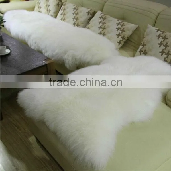 New Design Fashionable 100% Wool Sheared Sheep Fur Skin Rugs/blanket110*60cm