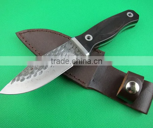 OEM 7Cr13 Fixed Blade Combat Knife With Ebony Handle photo-3