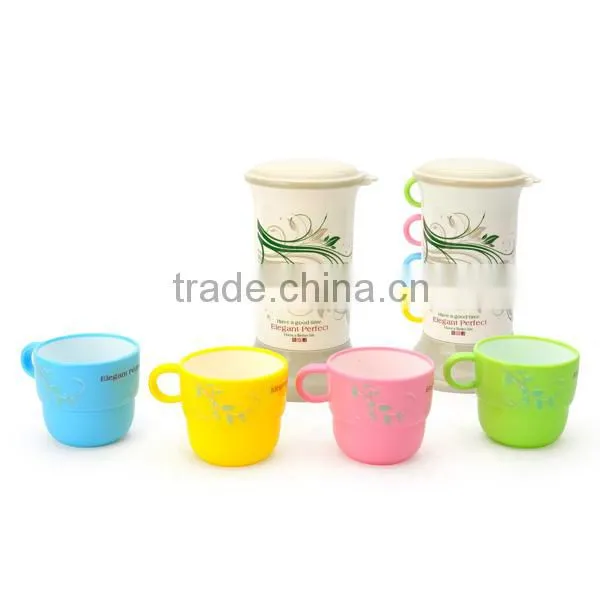 Stackable Coffee Mug Cup With Rack, Set of 4(200ml) photo-2
