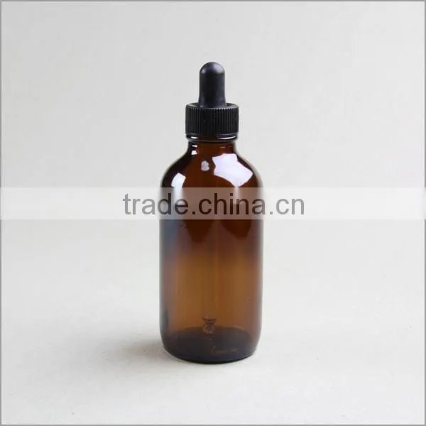 Clear Transparent Glass Boston Round Dropper Bottles photo-5