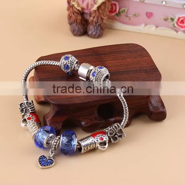 2015 Hot Selling New Trendy Colorful Zinc Alloy Murano Bead Bracelet for Sale photo-3