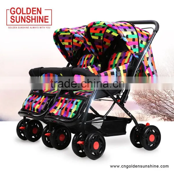 European Market Top Quality Twins Baby Stroller|Baby Carriage With Bidirectional Handle photo-2