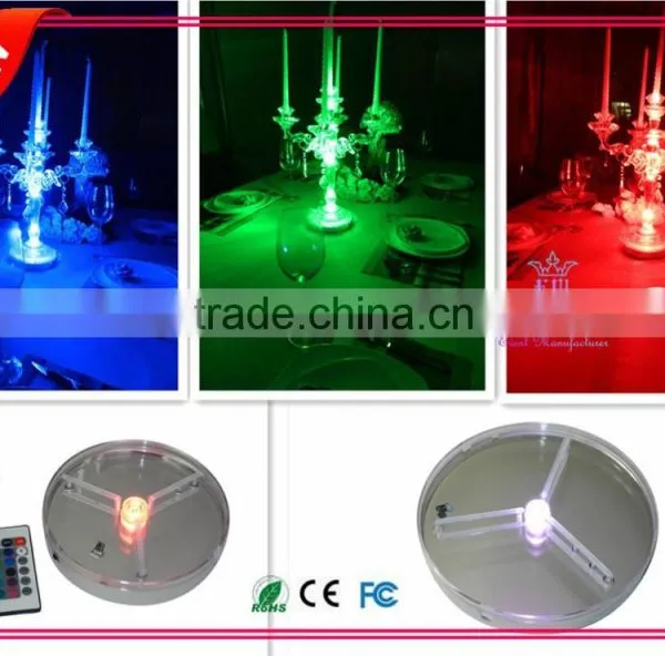 Rechargeable Multi-color Led Centerpiece Light Base 6 Inch Led Vase Lighting Base for Wedding/ Party Decoration photo-2