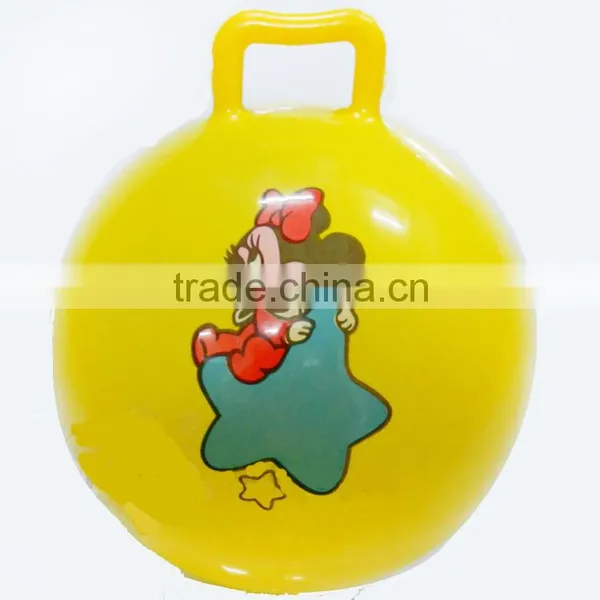 25cm Size Inflatable Pvc Bouncing Hopper Ball for Kids With Handle photo-3