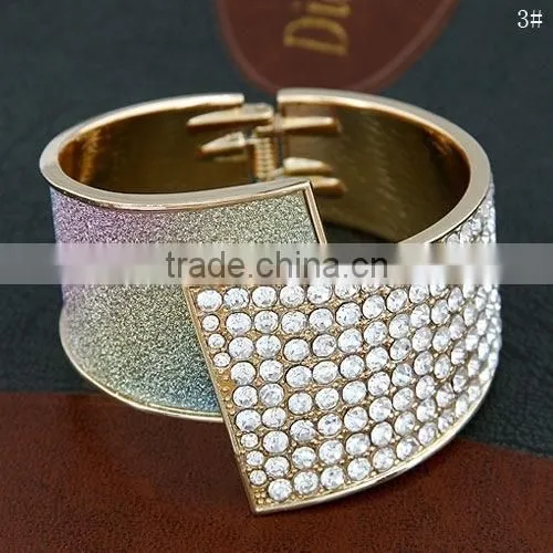 Adjustable Wire Gold Tube Bangle Bracelet Wholesale,artificial American Diamond Jewellery photo-2