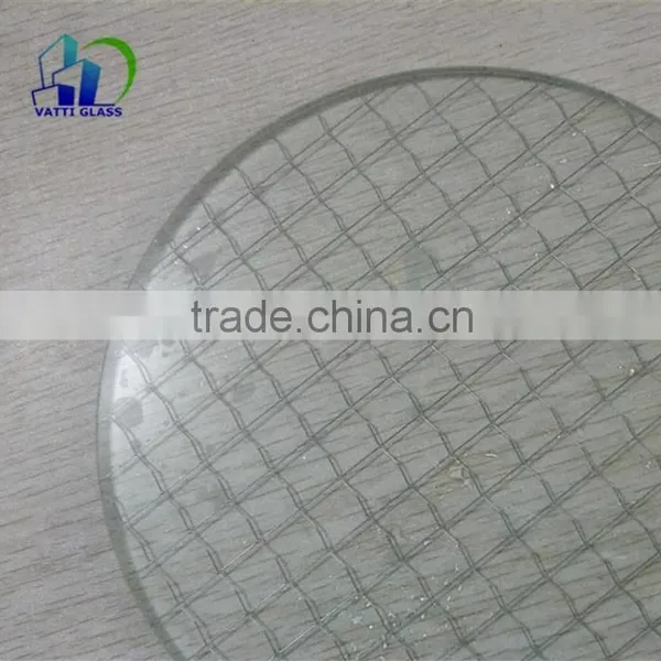 6mm Clear Wired Glass Clear Diamond Wired Glass Decorative Wired Glass With CE CCC photo-4