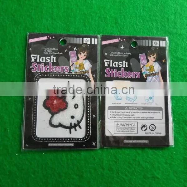 Hello/kitty Glitter Sticker for Mobile Phone photo-2