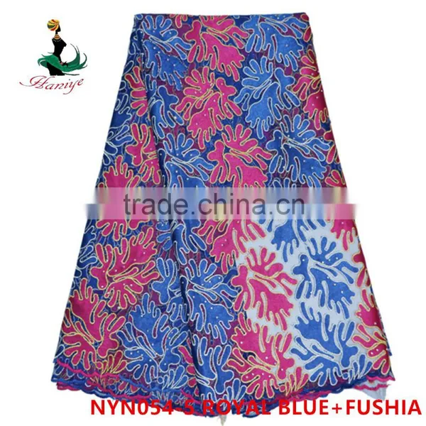 2016 Haniye Wholesale Cheap African Tulle Lace Fabrics for Wedding Dress/NYN54 photo-2