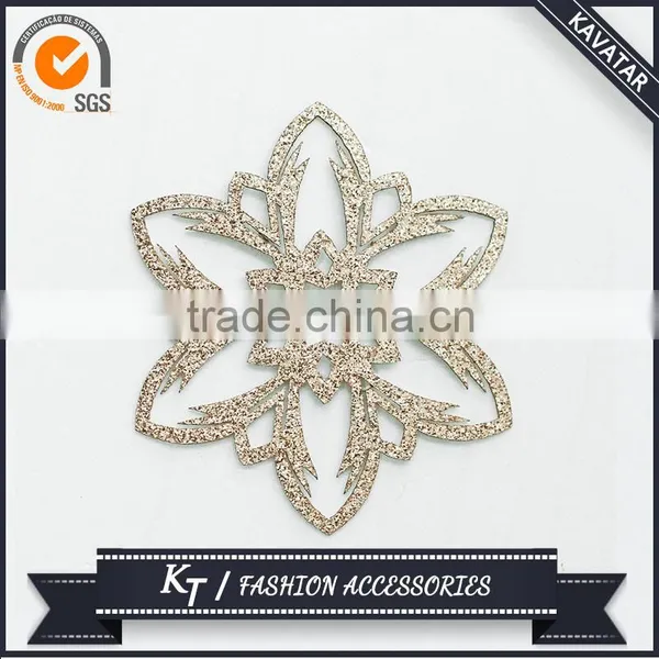 Malaysia Glitter motif iron-on transfer / gold glitter iron on laser cut patch