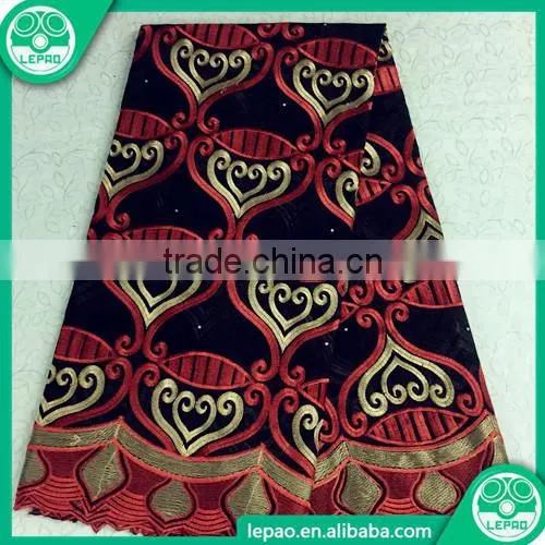 New Arrivals Tulle Lace Fabric African French Net 2016 Embroidered Tulle African French Lace With Beads photo-6