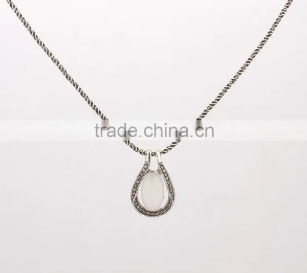 Sterling Silver Crystal Necklace Jewelry Accept OEM&ODM Supplier photo-5
