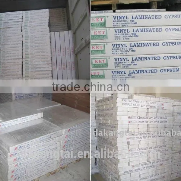 Pvc Laminated Gypsum Ceiling Tiles photo-5