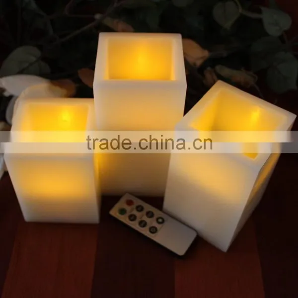 Led Flameless Candles Led Flameless Square Pillar Flickering Candles Home Decorative Candles Wedding Candles photo-3